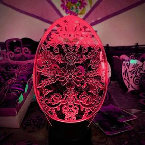 Акриловый светильник-ночник Пасхальное яйцо красный tty-n002279