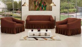 Чохол на диван або крісло універсальний Altinkoza Kahve 220х140-160см Бавовна/Поліестер