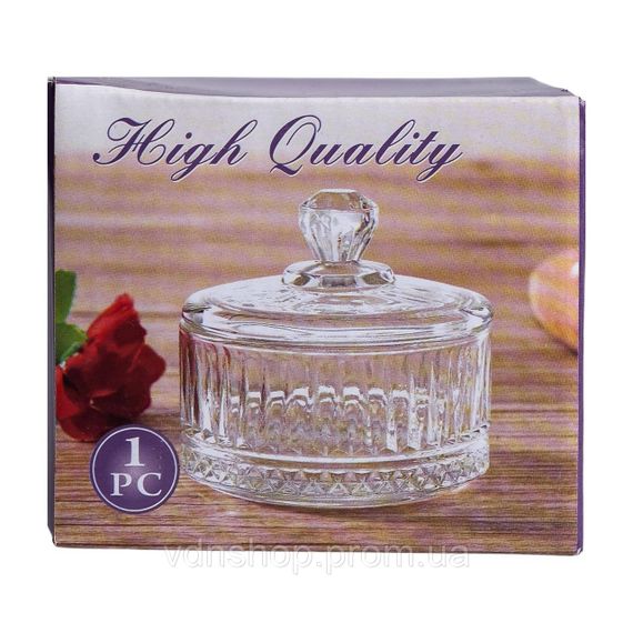 Цукерниця з кришкою Ø 6.5 см скляна HP-YH-29 | Зображення 5