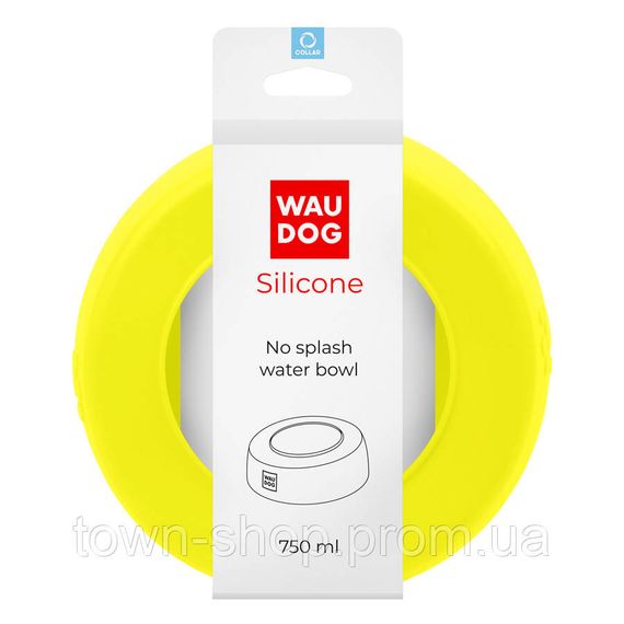 Миска-непроливайка  WAUDOG Silicone, 750 мл желтый