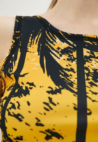 Спортивний топ 4Profi без рукавів з принтом "Тропік", помаранчевий розмір L дайвінг 16107 | Зображення 4