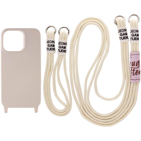 Чехол TPU two straps California для Apple iPhone 13 Pro (6.1") Бежевый / Antique White