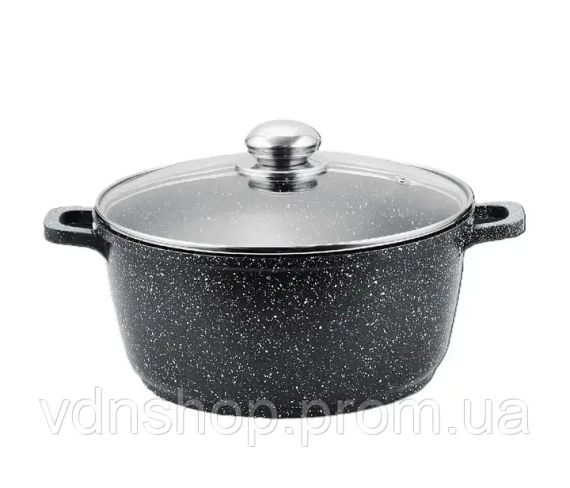 Кухонний набір каструль Benson BN-298 з литого алюмінію та мраморним антипригарним покриттям об'ємом 1.5/2.2/3.2 л. | Зображення 1