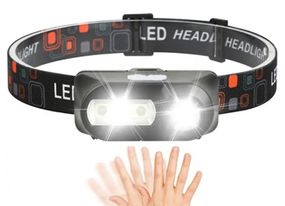 Налобный фонарь KX-1804A KT2209-98 аккумуляторный яркий фонарик на голову с датчиком движения XPE+COB 18650