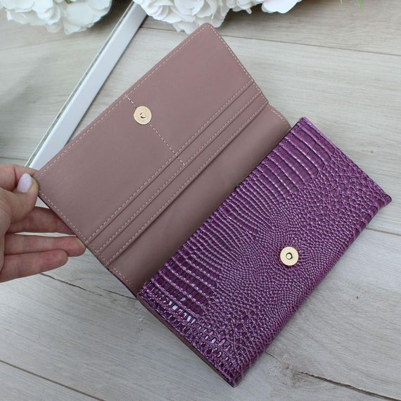 Кошелек женский на магнитах из экокожи 19х10см | Зображення 7