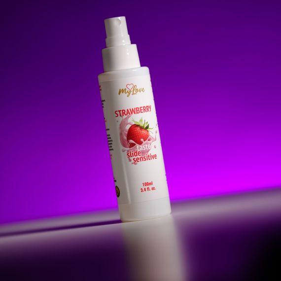 Інтимний гель-лубрикант - MyLove Taste Slide Sensitive Strawberry, 100 мл | Зображення 1