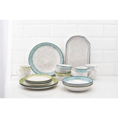 Тарілка Ardesto Siena, 19см, порцеляна, біло-сірий (AR2919SW) | Зображення 6