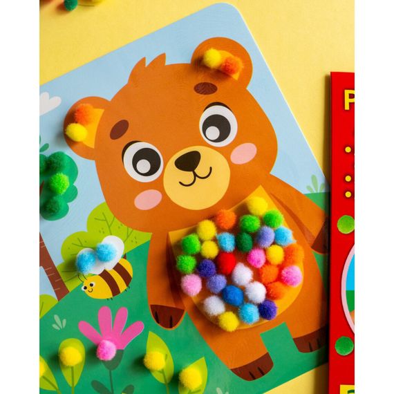 Набір для творчості Ведмідь Pompon Art 10100692, 100 помпонів та розмальовка | Зображення 3
