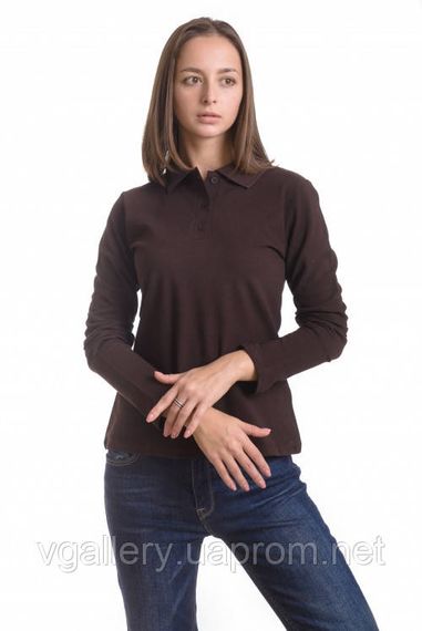 Футболка ПОЛО жіноча з довгим рукавом — тканина-лакоста L