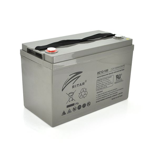Акумуляторна батарея AGM RITAR DC12-100, Gray Case