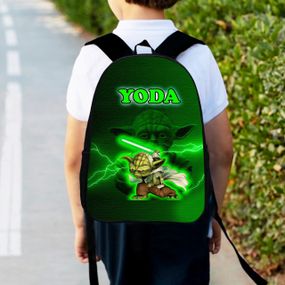 Рюкзак детский Йода "Star Wars" 34х27см,городской ранец для мальчика с принтом (00452)