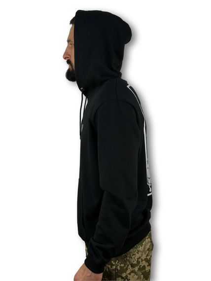 Чорна ХУДІ з принтом "WARRIOR" Розмір L | Зображення 2