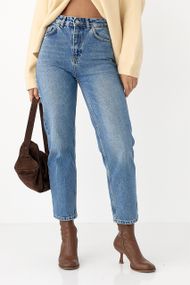 Мом-джинси з високою посадкою - синій цвет, 34р (є розміри)