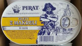 Філе скумбрії (маклелі) Pirat в олії, 170 г, Польща