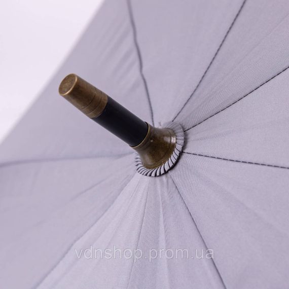 Классический зонт-трость полуавтомат из полиэстера 8 спиц диаметр 124 см Серый HP-23-6G | Зображення 9