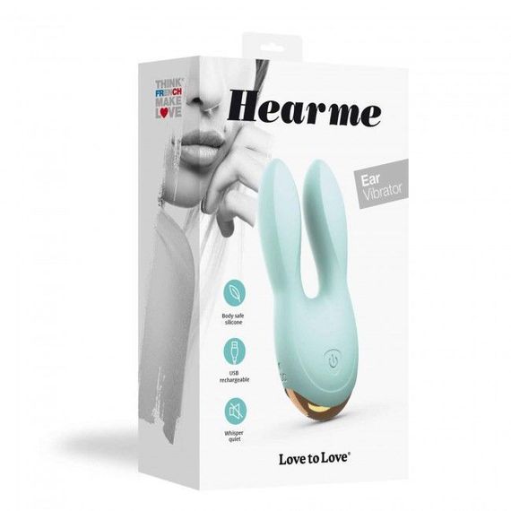 Вібратор-кролик Love To Love Hear Me Menthe з двома моторчиками і різнобарвною LED-підсвіткою | Зображення 3