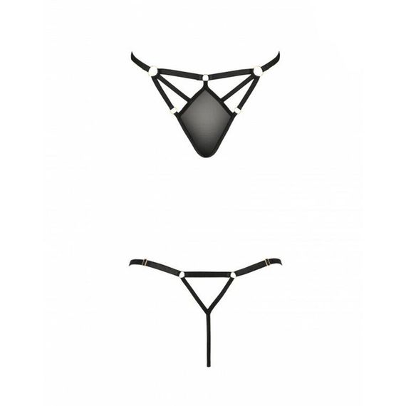Стрінги зі стреп Passion Exclusive MEGGY THONG L/XL, black | Зображення 4