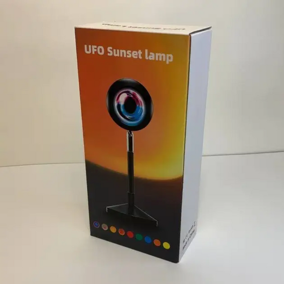 Різнокольорова лампа Sunset Lamp, Світиться лампа для блогерів   знижка | Зображення 6