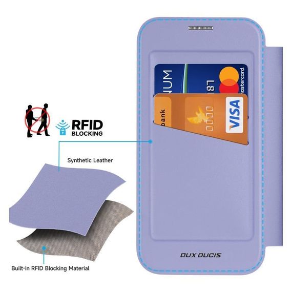 Чохол-книжка Dux Ducis Skin X Pro with MagSafe для Apple iPhone 16 (6.1") Purple | Зображення 2