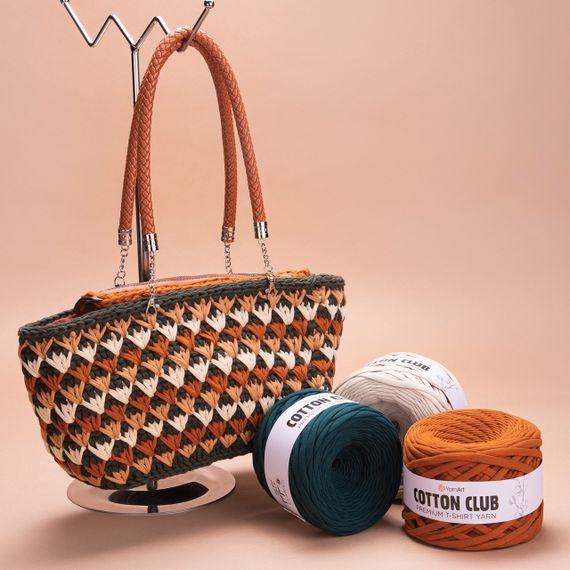 Cotton Club 7358 YarnArt пряжа Хакі | Зображення 2