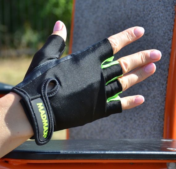 Рукавички для фітнесу MadMax MFG-251 Rainbow Green M | Зображення 1