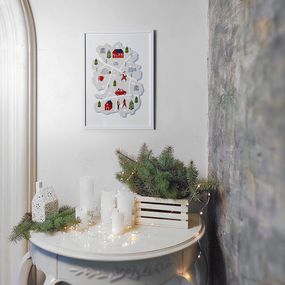 Постер в рамке Новорічний мотив 21х30см, A4 (WMT4_20NG004)