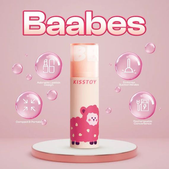 Вакуумний стимулятор KISSTOY Baabes, мініатюрний, 3 рівні інтенсивності вакууму | Зображення 4