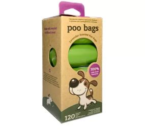 Poo Bags одноразові пакетики з ароматом лаванди 120 шт