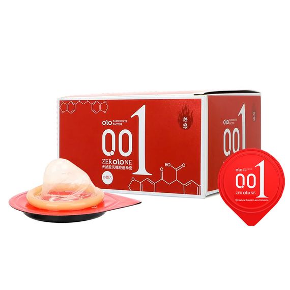 Презервативи OLO 001 (10 штук) Babydoll Універсальний. Червоний 7001-2