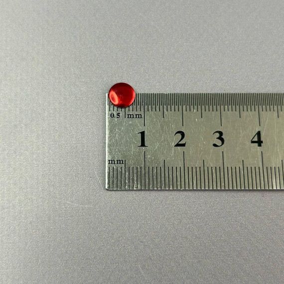 10г - Металлостразы термоклеевые, монетка 8 мм - красный | Зображення 1