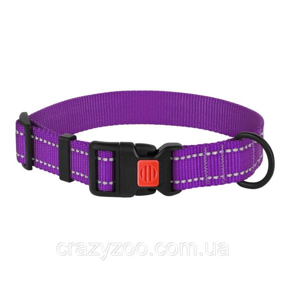 Ошейник для собак BronzeDog Active М нейлоновый фиолетовый 2х30-40 см 51/1307 | Зображення 1