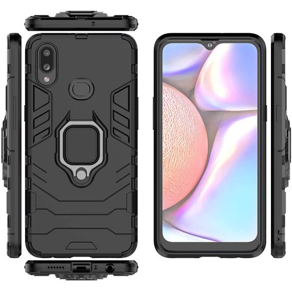Протиударний чохол з підставкою (Ударостійкий) для Samsung A10s 2019 (A107) Black | Зображення 1