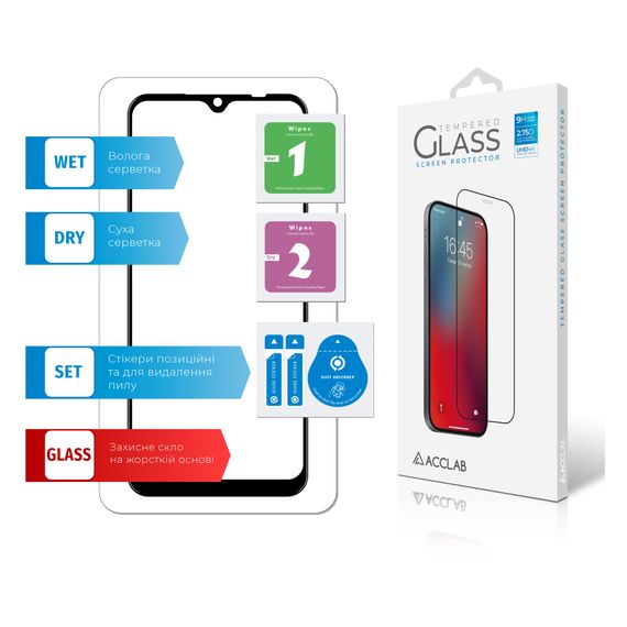 Скло захисне ACCLAB Full Glue Xiaomi Redmi 9A/9C (1283126508820) | Зображення 5