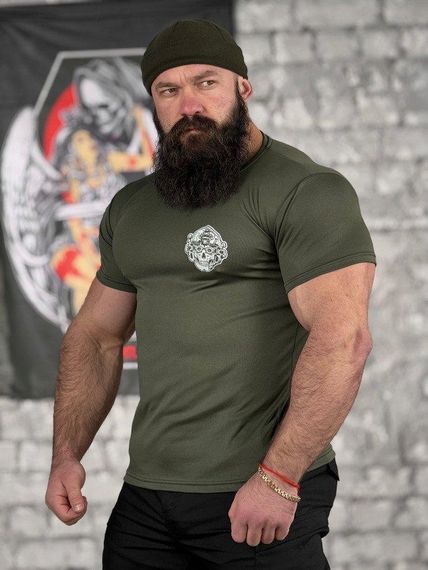 Тактична волога футболка SABUR череп олива ВТ5085 | Зображення 2