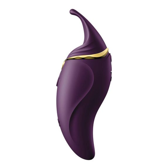 Вібратор 2в1 з язичком Zalo — Hero Twilight Purple, кристал Swarovski Sex Aura | Зображення 1