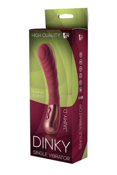 Вібратор для точки G рельєфний, Dream Toys Dinky Single Vibrator Jaimy D, бордовий Sex Aura | Зображення 6