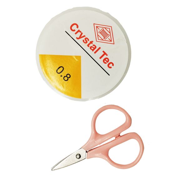 Дитячий набір бісеру для створення прикрас 610-34 ножиці, волосінь у комплекті | Зображення 2