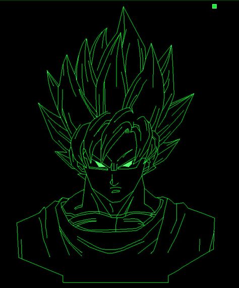 Акриловий світильник-нічник Сон Ґоку зелений tty-n000444