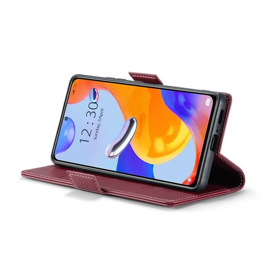 Шкіряний чохол-книжка Retro Case для Xiaomi Redmi Note 11 4G / 11s / Note 12s колір Червоний | Зображення 3