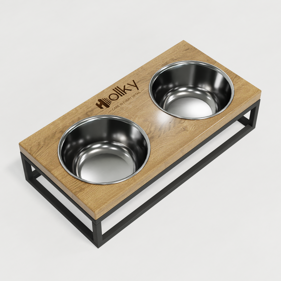 Миски на подставке для маленьких собак и котов Hollky Base S (2 × 0,45 л) BS-36187-GRNT | Зображення 5