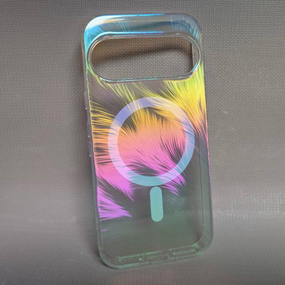 Чохол для Google Pixel 9 / Гугл Піксель 9, прозорий TPU, кольоровий перелив, MagSafe, захист камери