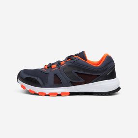 Кросівки Kiprun Grip дитячі для бігу та легкої атлетики – Сірі/Чорні/Помаранчеві - EU37 UA37