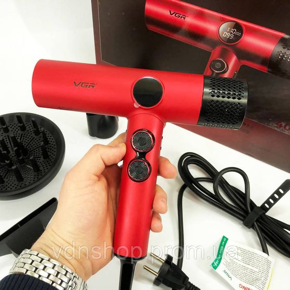 Класичний фен для сушіння та укладання волосся VGR V-401, Хороший електричний фен FI-64 | Зображення 5
