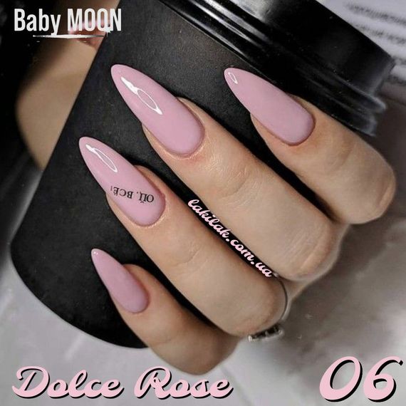 Гель-лак BABY MOON Dolce Rose №06 нежно-розовый, 6 мл