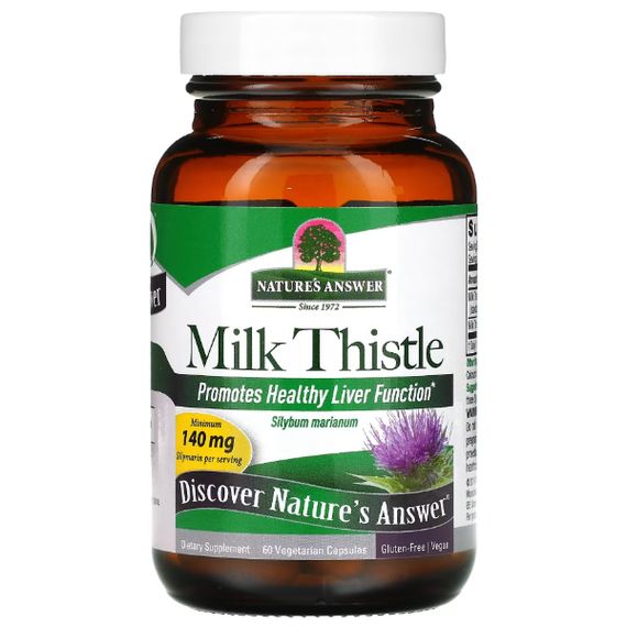 Розторопша Nature's Answer Milk Thistle 140 mg 60 Veg Caps