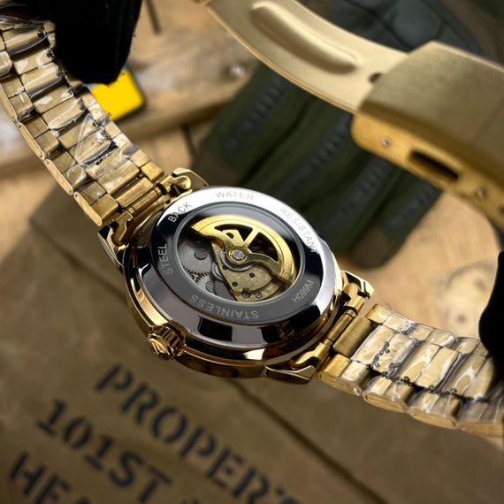 Класичний чоловічий годинник Awarder 022 Gold-Gold Automatics Metall Не Забуду Дім | Зображення 4