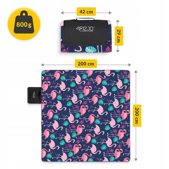 Килимок для пікніка та кемпінгу 4FIZJO 200 x 200 см складний (P-5905973405683) | Зображення 3
