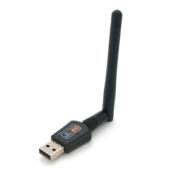 Бездротовий адаптер Wi-Fi-USB Merlion LV-UAC08, RTL8811CU, з антеною 20см, 802.11 a/b/g/n, 600MB, 2.4 GHz, Blister Q50 | Зображення 1