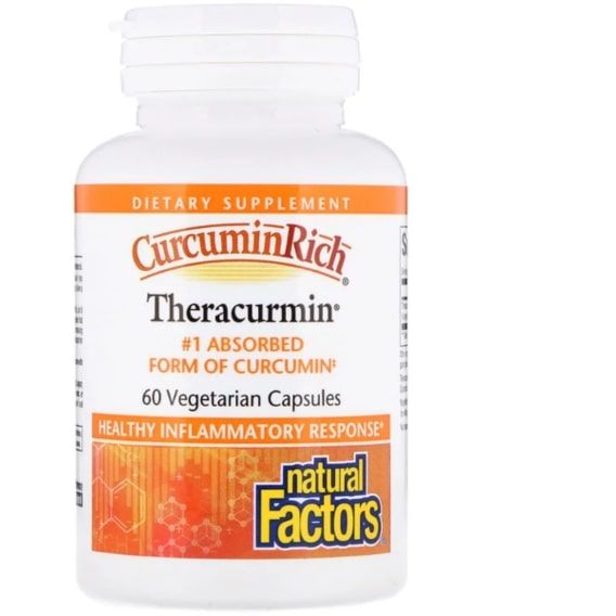 Куркума Natural Factors CurcuminRich Theracurmin 60 Veg Caps NFS-04538 | Зображення 1