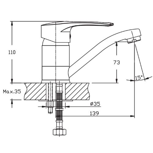 Змішувач для кухні Haiba GERMES 004 HB0765 | Зображення 1